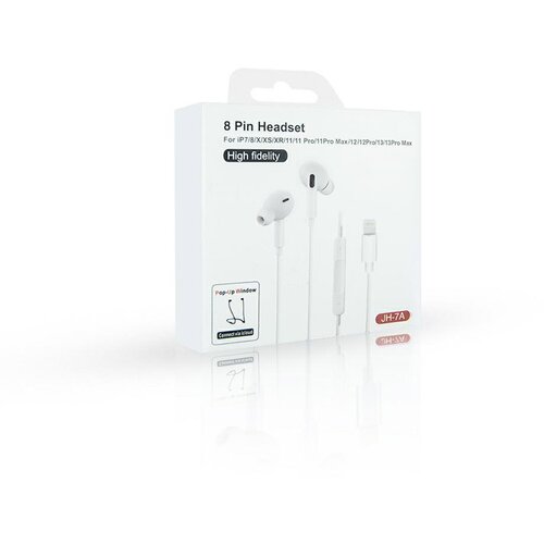  Slu&amp;scaron;alice za iPhone Lightning JH-7A bele Slike