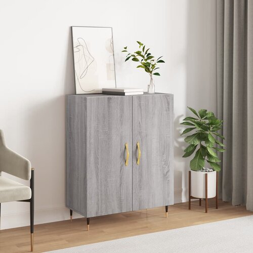 VidaXL Komoda siva sonoma 69,5x34x90 cm inženirski les Slike