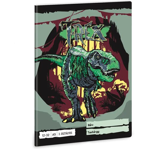Ars Una T-Rex dinosaurusna bilježnica s crtama za 3. razred A/5 Cijene