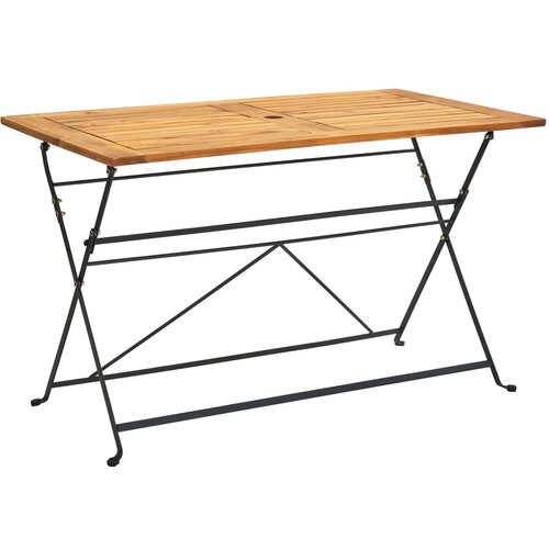 VidaXL Sklopivi vrtni stol 120 x 70 x 74 cm masivno bagremovo drvo Slike
