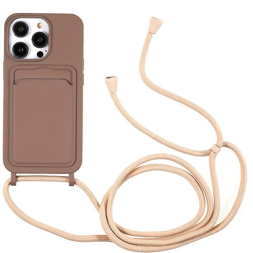 INORCO Za&amp;scaron;čitna torbica za iPhone 13 Pro 6,1-palčni tekoči silikonski ovitek za telefon proti padcu z režo za kartico, trak, (22035972) Slike