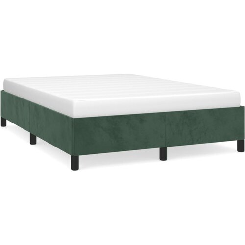 vidaXL Posteljni okvir temno zelen 140x190 cm žamet, (20794870) Cene