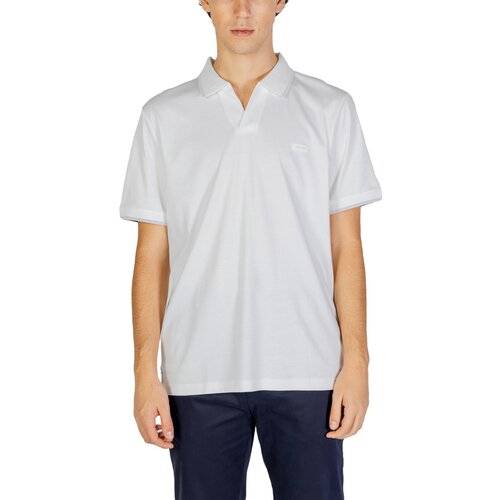 Calvin Klein Jeans Polo majice kratki rokavi SMOOTH COTTON OPEN K10K113072 Bela Slike