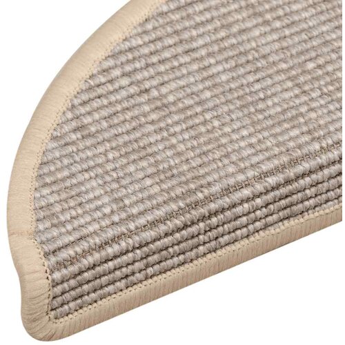  Prostirke za stepenice 15 kom 56x17x3 cm srebrne poluokrugle Slike