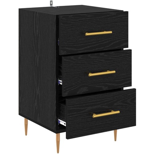  Noćni ormar Crni hrast 40 x 40 x 66 cm Konstruirano drvo Slike