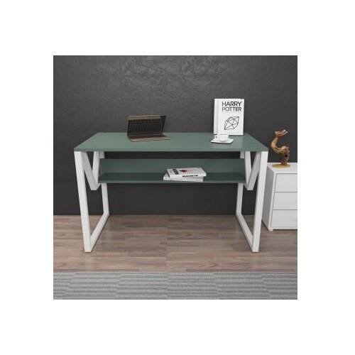 Hanah home Radni sto Lona, 120x72.8x60 cm, Maslinasto-bijela Slike