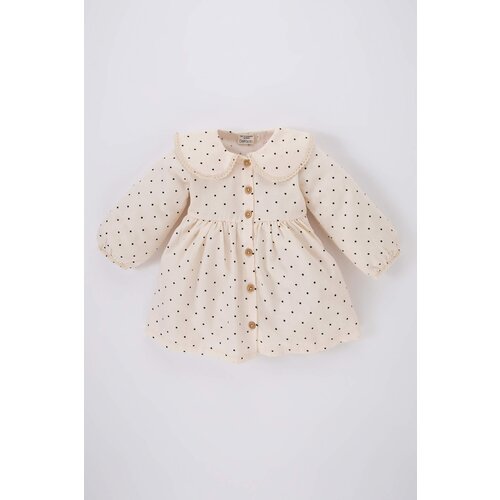 Defacto Regular Fit Polka Dot Long Sleeve Woven Dress Slike