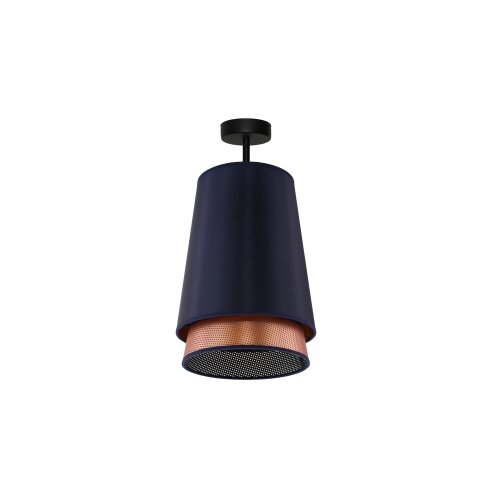 Duolla - Plafonski luster BELL SHINY 1xE27/15W/230V prečnik 25 cm plava/bakrena Slike