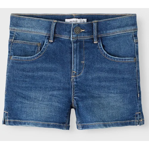 name it Blue Girly Denim Shorts Salli - Girls