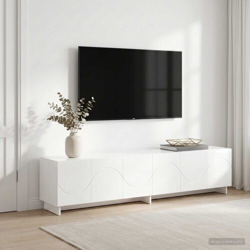  TV stalak 180 x 34,5 x 40 cm Bijela visokog sjaja Cijene