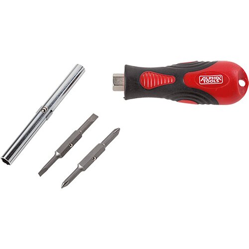 ALPHA TOOLS vijak s nastavcima 4 u 1 (Boja: Crno-crvene boje) Cijene