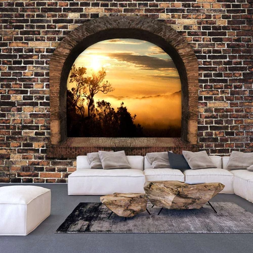  Samoljepljiva foto tapeta - Stony Window: Morning Mist 441x315