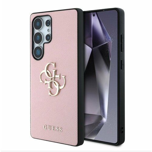 Guess PU Grained 4G Metal Logo Zadní Kryt pro Samsung Galaxy S25 Ultra Pink Ovitek za telefon Vijolična Cene