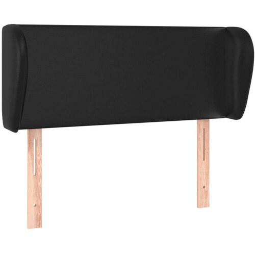 Uzglavlje s u&amp;scaron;ima crni 83x23x78/88 cm od umjetne kože Slike