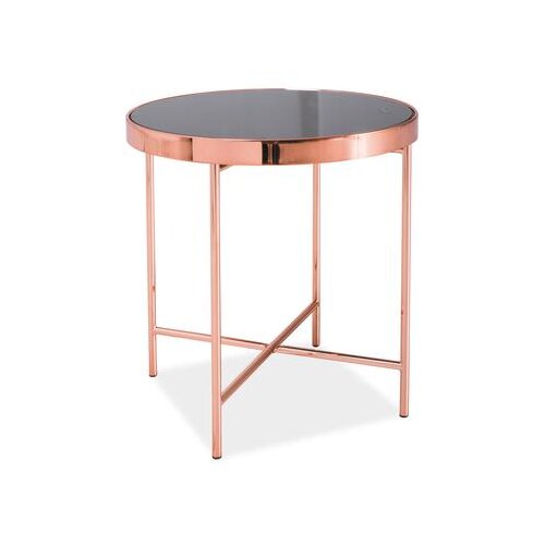  KLUB STOL GINA C FI 43*45CM CRNO/BAKAR Cijene