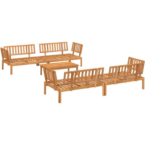  5-dijelni set vrtnih sofa od paleta od masivnog drva bagrema Slike