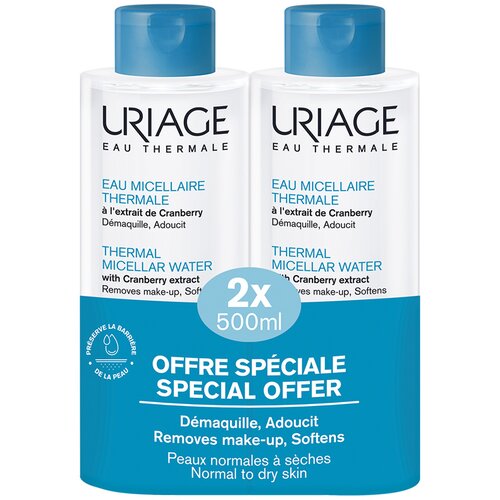Uriage promo micelarna voda za normalnu kožu 2 x 500ml Slike