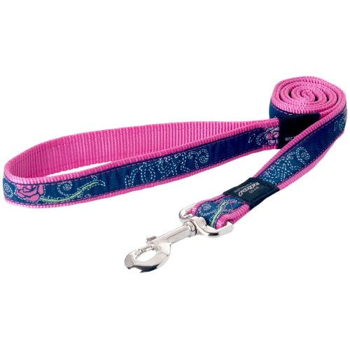 Rogz fancy dress dugi povodac za pse, 1,8 m l — 20 mm / 1.8 m roze na teksasu Cene