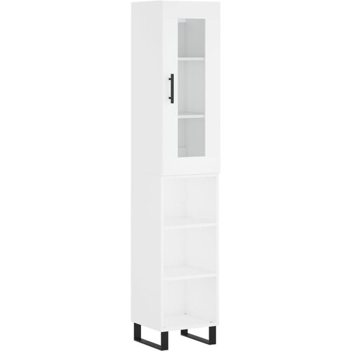Maison Chic Visoka omara - Komoda - Predalnik bela 34,5x34x180 cm inženirski les, (21718649) Slike