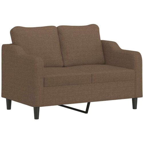 VidaXL 2-dijelni set sofa s jastucima smeđi od tkanine Slike
