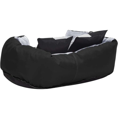 vidaXL dvostrani perivi jastuk za pse sivo-crni 65 x 50 x 20 cm Cene