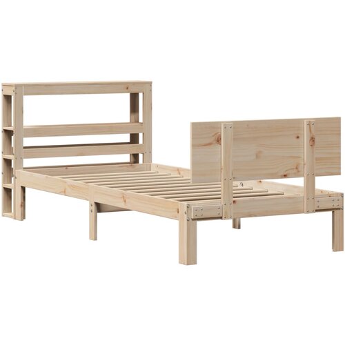 vidaXL Posteljni okvir z vzglavjem 90x200 cm trdna borovina, (21292374) Cene