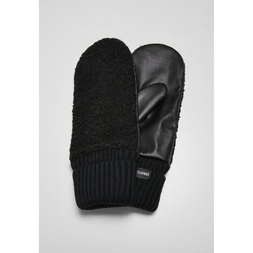 Urban Classics sherpa imitation leather gloves black Slike