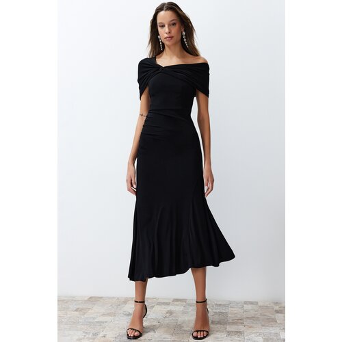 Trendyol Black Elegant Evening Dress Slike