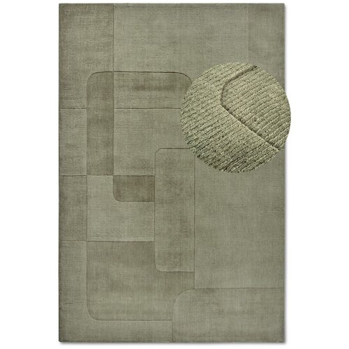 Villeroy & Boch Zelena ročno tkana volnena preproga 160x230 cm Charlotte – Cene