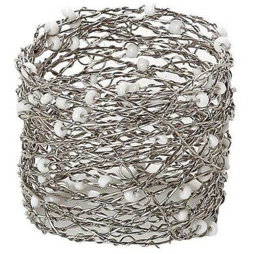  Espiel prsten za salvete metalni srebrno beli 5cm Cene