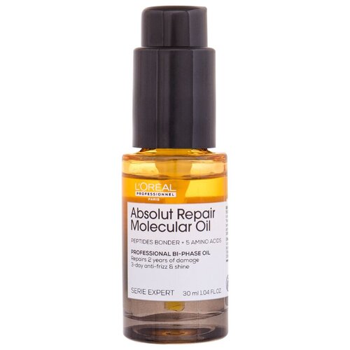 L&amp;acute;Or&amp;eacute;al Paris Absolut Repair Molecular Professional Bi-Phase Oil ulje za kosu za o&amp;scaron;tećenu kosu 30 ml za žene Slike