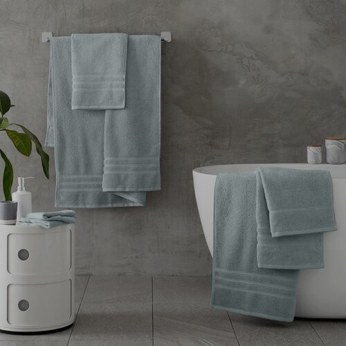 Catherine Lansfield Pra&amp;scaron;no zelena frotirna bombažna brisača 70x120 cm Zero Twist &amp;ndash; Slike