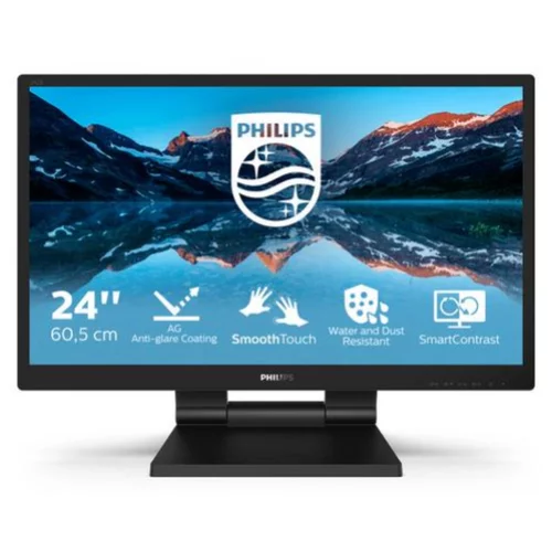 Philips Monitor Touch 60,5 cm (23,8") 242B9TL 1920x1080 5ms IPS VGA DVI HDMI DisplayPort 1/2xUSB3.1 HAS 7H zvočniki IP65 zložljiv NTSC72%