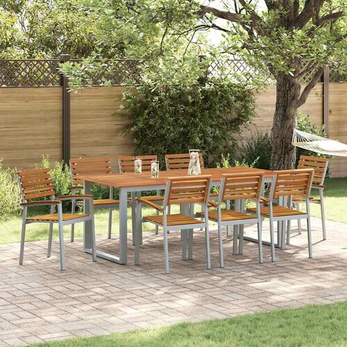  Vrtna stolica 8 pcs Smeđa 56 x 57 x 87 cm Čvrsto drvo akacije Cene