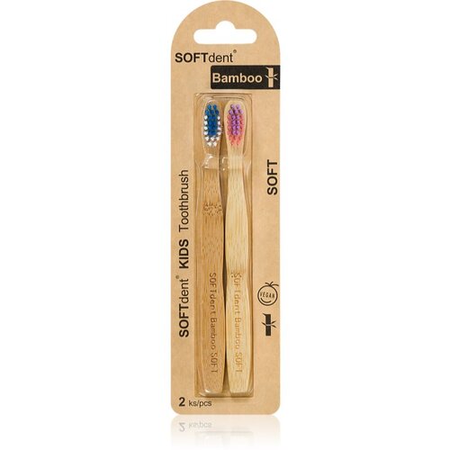 SOFTdent Bamboo Kids četkica za zube od bambusa za djecu 2 kom Slike