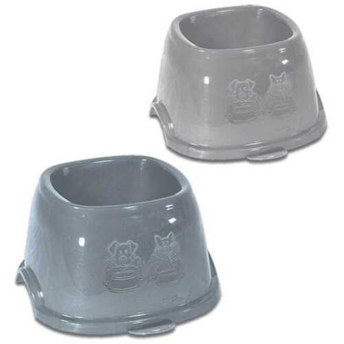STEFANPLAST posoda break, za dolgouhe pse - siva/modra - 19 x 19 x 11 cm, 0,7 l Cene