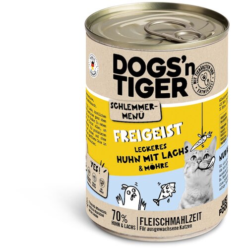 Dogs&amp;#039;n Tiger Ekonomično pakiranje gurmanski jelovnik 12 x 400 g - Piletina s lososom Slike