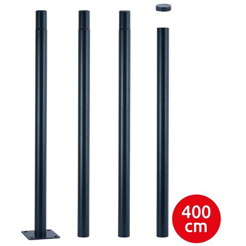  Brilagi - Metalni stub za spoljašnju rasvetu 4 m, prečnik 58 mm, antracit Cene
