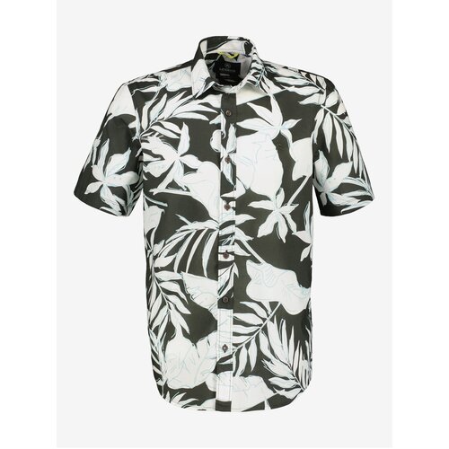 Lerros White-green men's floral shirt - Mens Cene