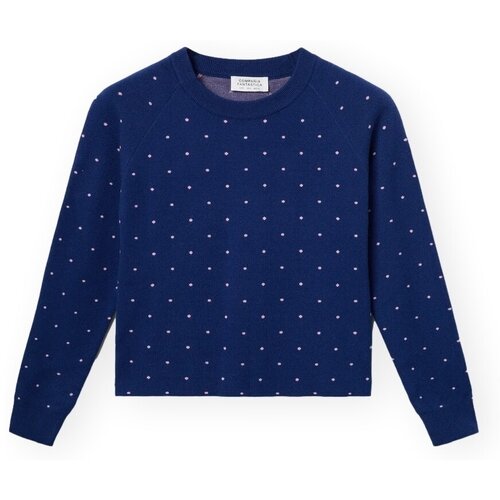 Compania Fantastica Puloverji COMPAÑIA FANTÁSTICA Knit 10305 - Polka Dots Modra Cene