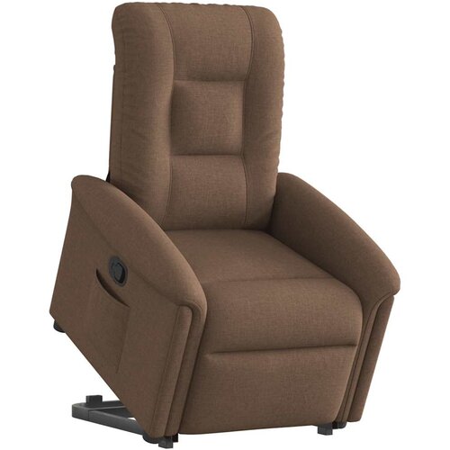 VidaXL Naslonjač na podizanje od tkanine smeđi Slike