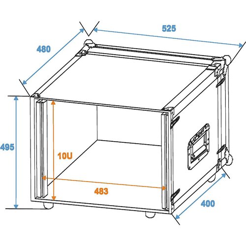  Rack ohi&amp;scaron;je, 10 HE 38 cm globine - Audio-Kondric Slike