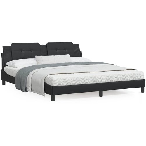 vidaXL Okvir za krevet s uzglavljem crni 180x200 cm od umjetne kože Cijene