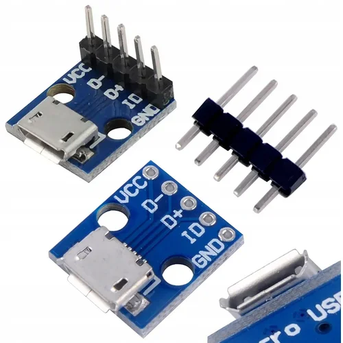 Rosfix Gniazdo Micro USB 5 Pin zvarjeno na PCB ploščo, (21656626)