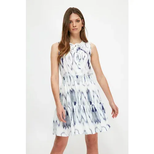 Trendyol Multicolored Patterned Lacing Detailed Dress