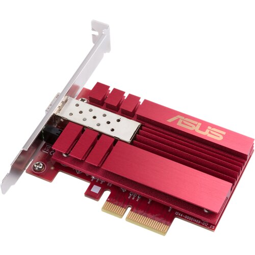 Asus XG-C100F 10G SPF+ PCIe mrežni adapter, SFP+ port for Optical Fiber Transmission and DAC cable, Built-in QoS technology, Stylish built-in cooling - 90IG0490-MO0R00 Cene