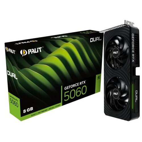 Palit VGA 5060 Dual 8GB 8GB GDDR7, 128-bit, 3x DP, 1x HDMI Slike