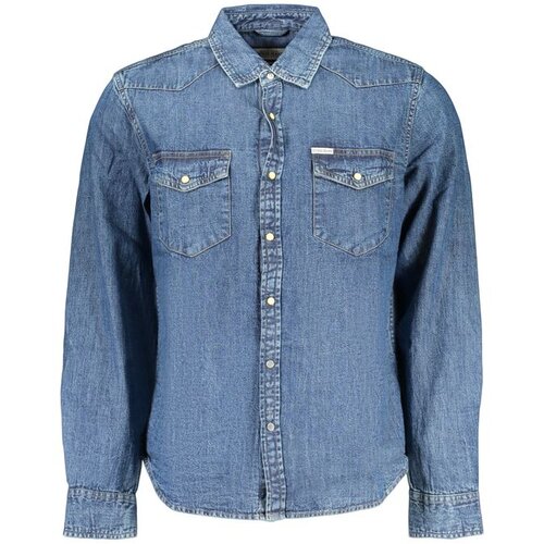 Guess Jeans mu&scaron;ka ko&scaron;ulja dugih rukava od pamuka plava Cijene