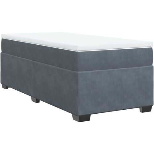 Maison Chic Box spring postelja - Vzmetna postelja z vzmetnico temno siva 100x200 cm žamet SL10468, (21900134) Cene