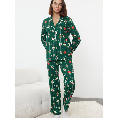 Trendyol Ženski set pidžame Thmaw25Pt00172, Zeleni Cene